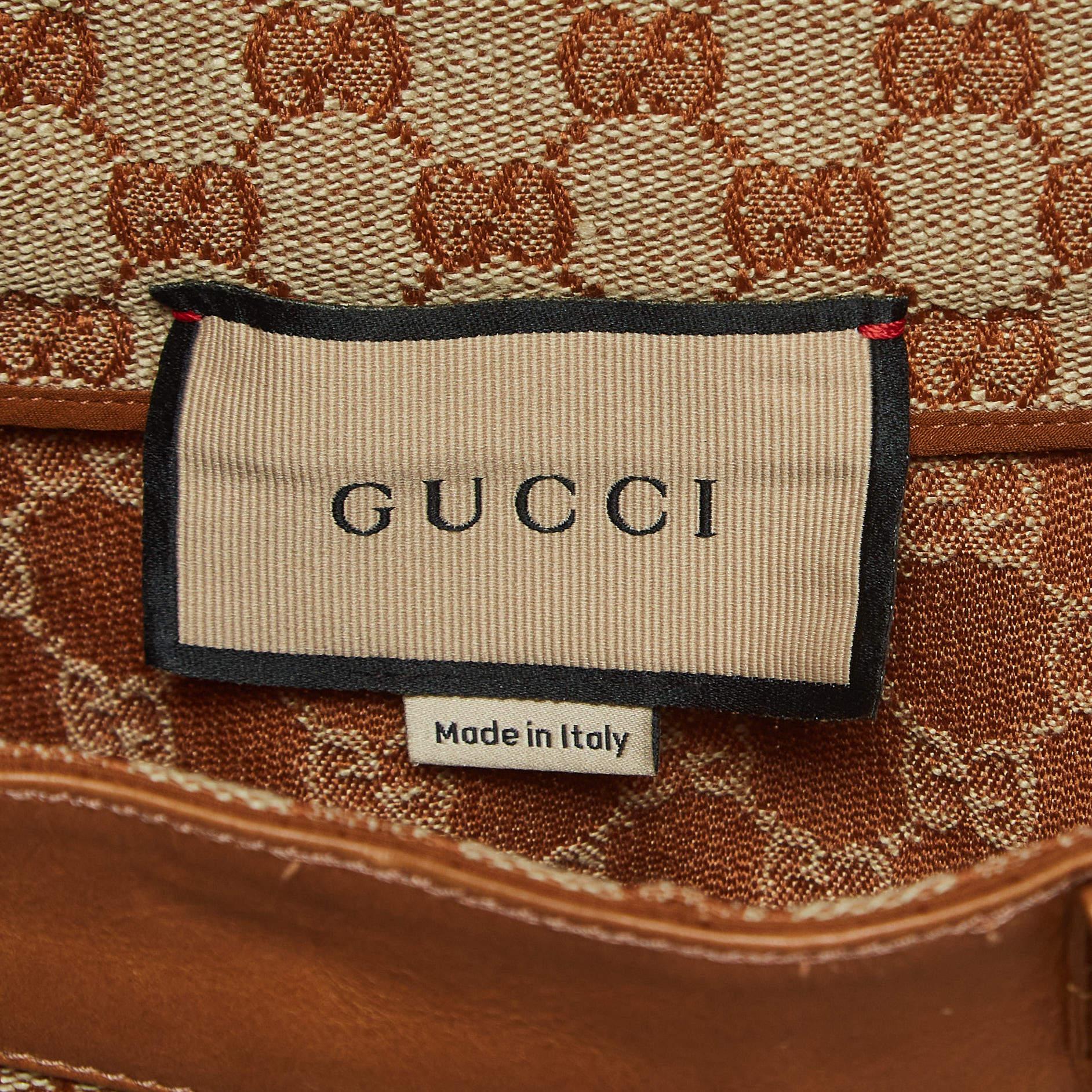 Gucci Brown GG Canvas Box Pleat Midi Skirt S For Sale 1