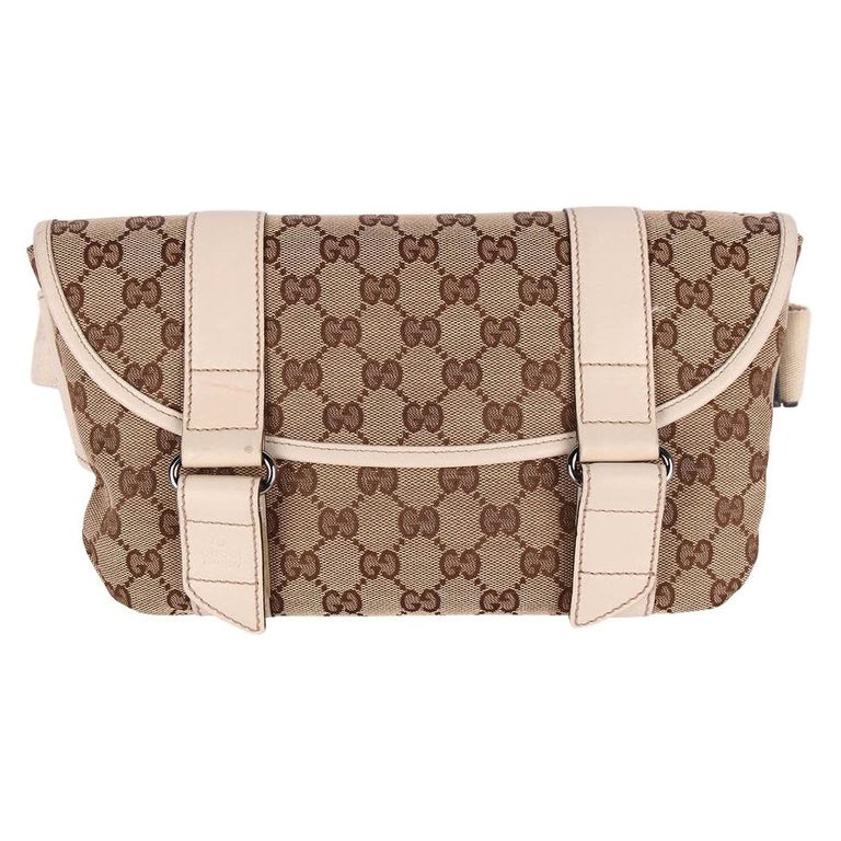 Gucci Brown GG Canvas Fanny Pack Belt Bag at 1stDibs | gucci gg canvas belt  bag, gucci canvas fanny pack, gucci canvas belt bag