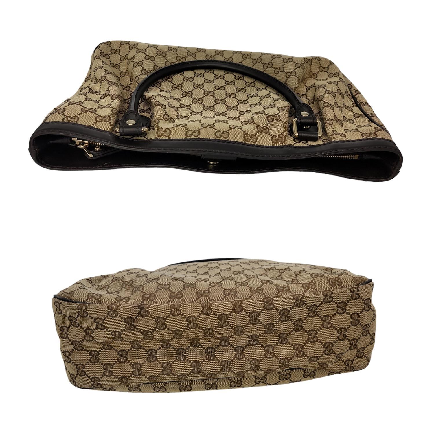 Women's Gucci Brown GG Canvas Medium Sukey Tote Bag For Sale