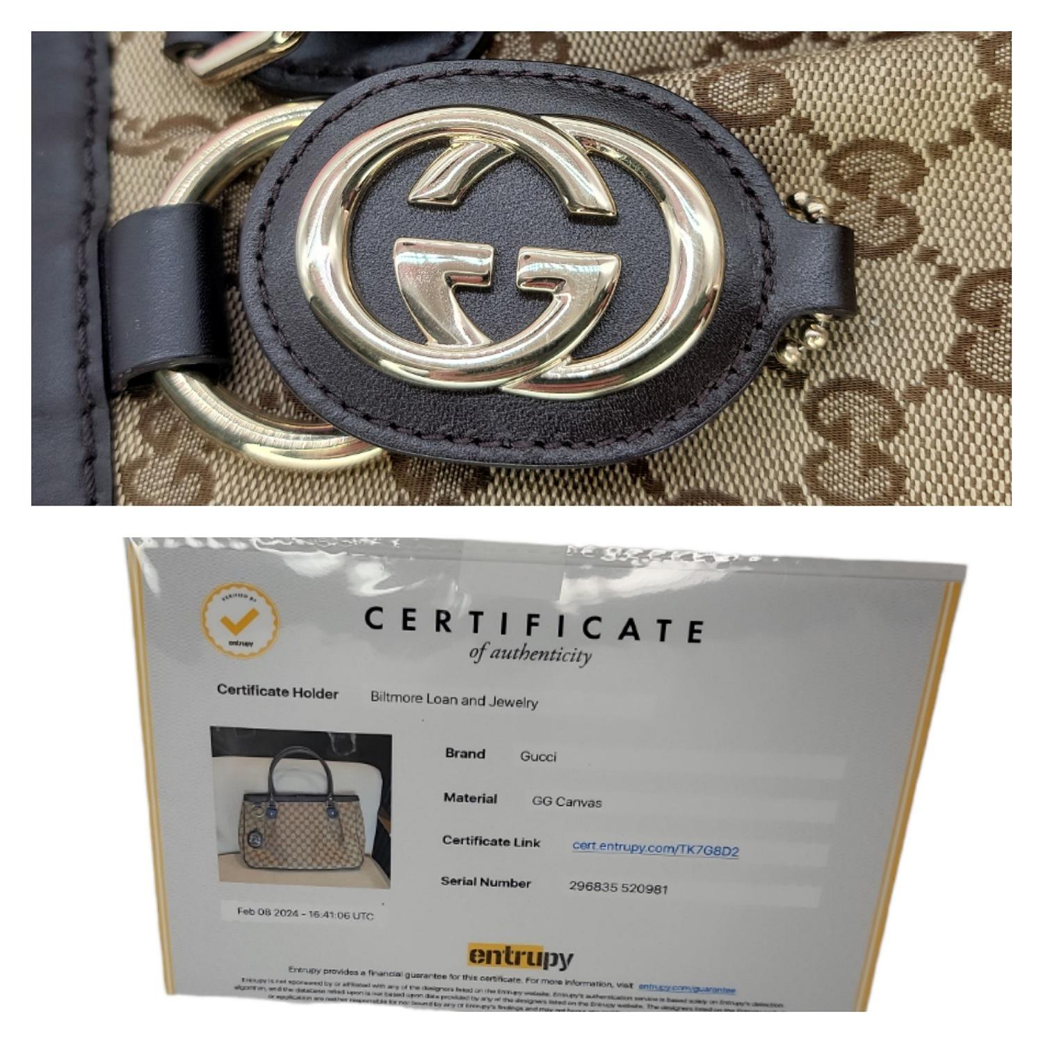 Gucci Brown GG Canvas Medium Sukey Tote Bag For Sale 4