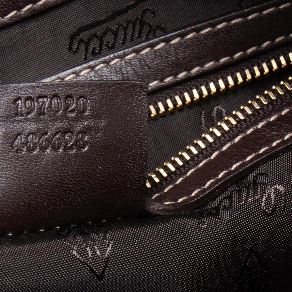 Gucci Brown GG crystal Canvas Hysteria Satchel 2