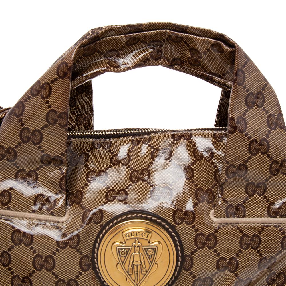 Gucci Brown GG crystal Canvas Hysteria Satchel 3