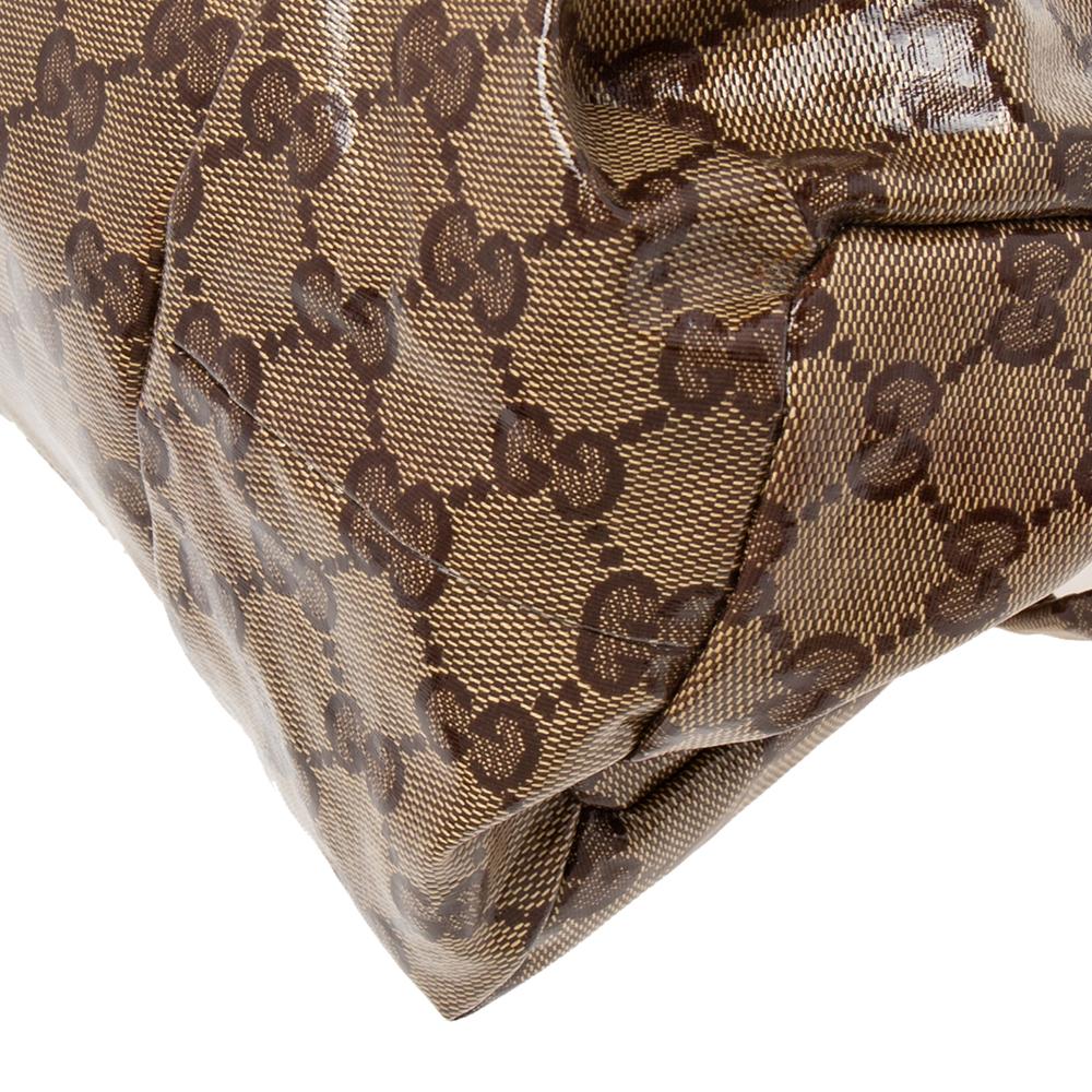Gucci Brown GG crystal Canvas Hysteria Satchel 5