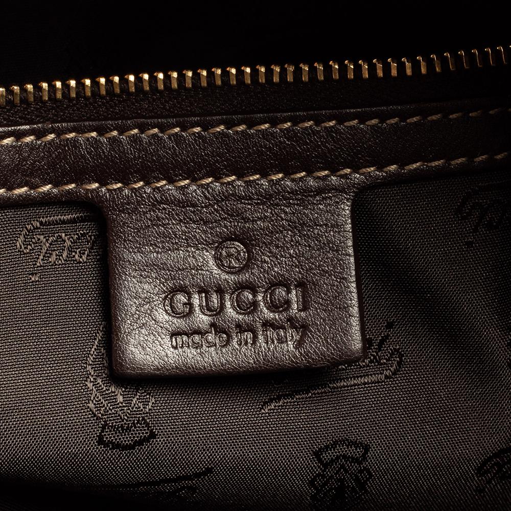 Gucci Brown GG Crystal Coated Canvas Small Hysteria Tote 7