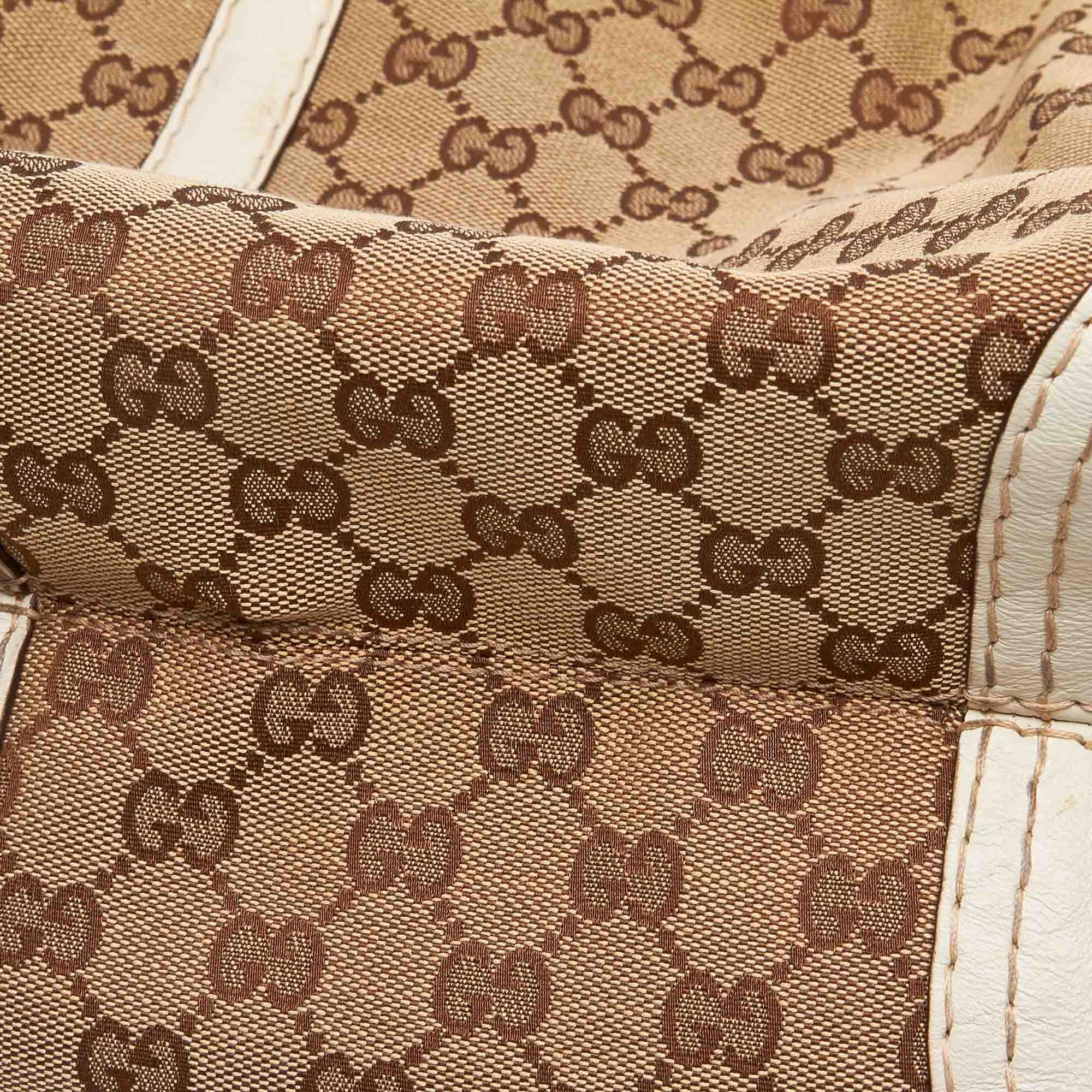 Gucci Brown GG Jacquard Duffel Bag 6