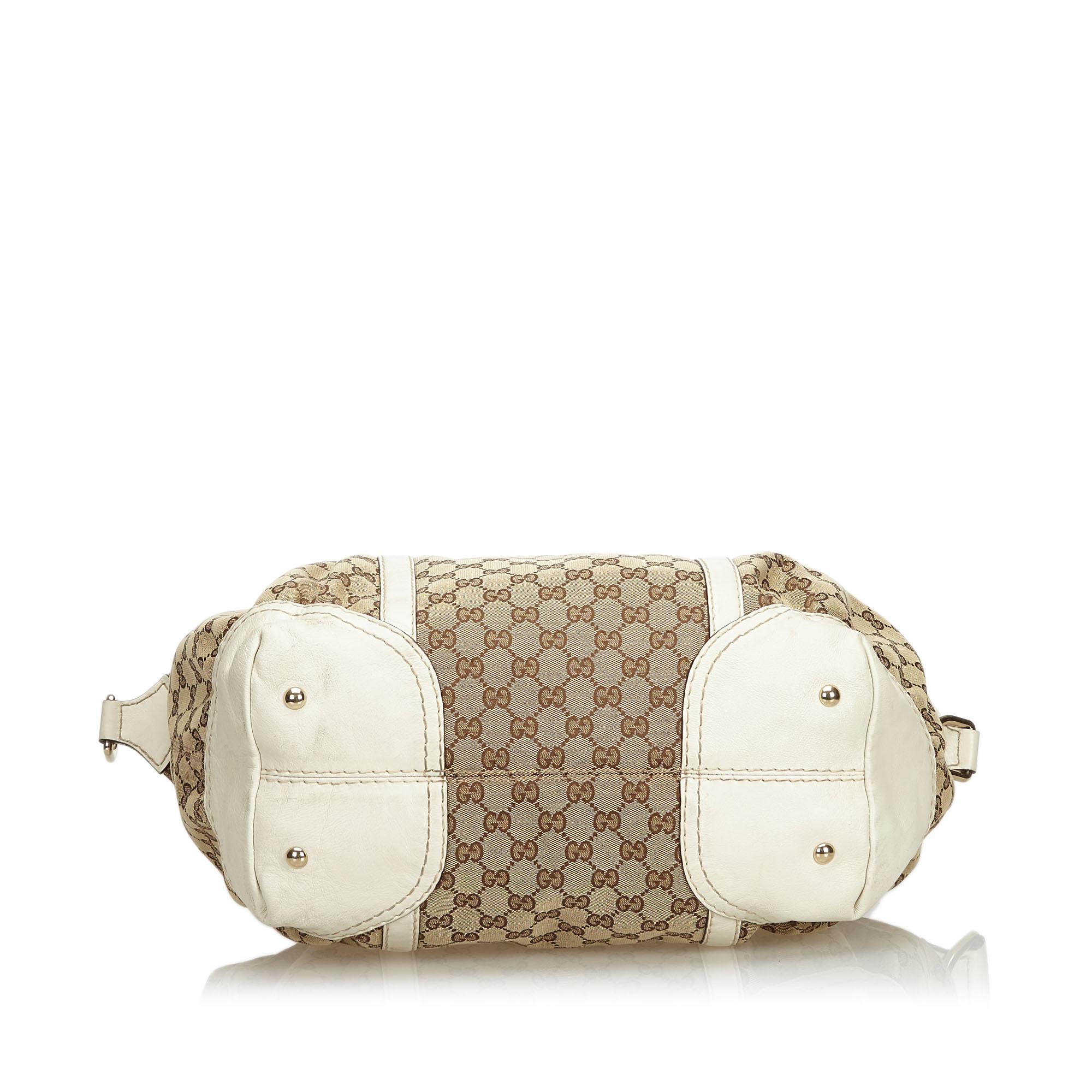 Women's Gucci Brown GG Jacquard Duffel Bag