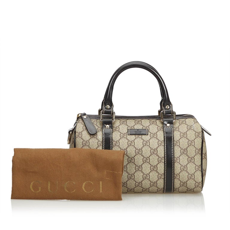 Gucci Brown GG Joy Boston Bag For Sale at 1stdibs