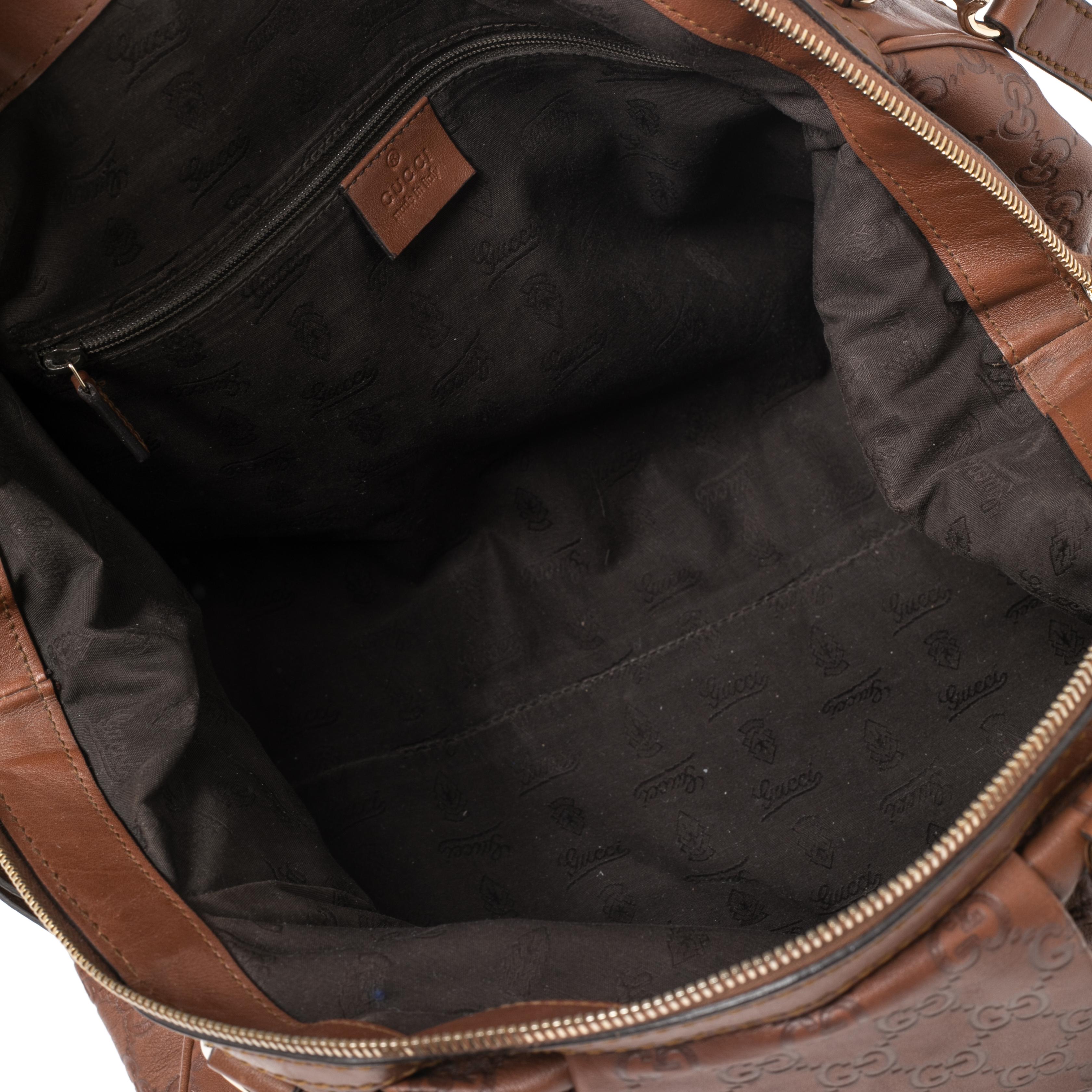Gucci Brown GG Leather Medium Sukey Boston Bag 6