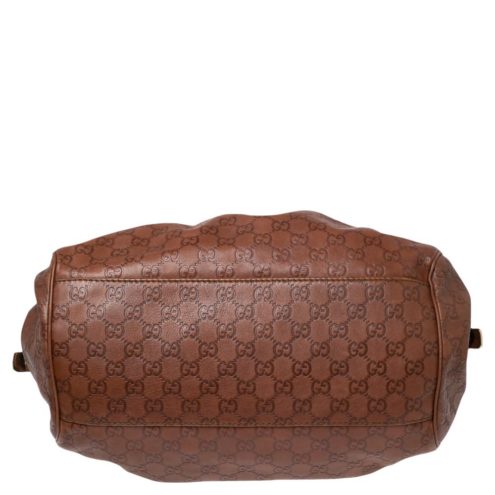 Gucci Brown GG Leather Medium Sukey Boston Bag 1