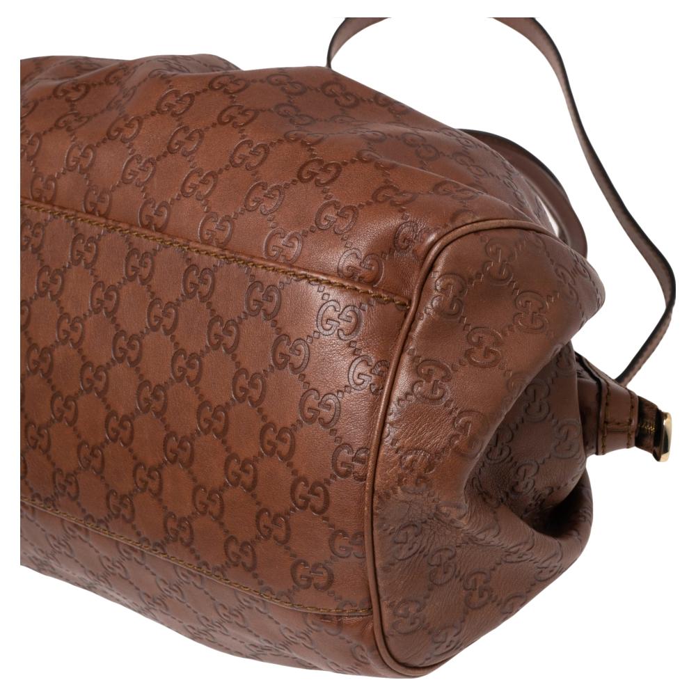 Gucci Brown GG Leather Medium Sukey Boston Bag 4