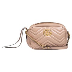 Gucci Brown GG Marmont Matelas≈õe Mini Crossbody