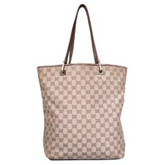 Gucci Brown GG Monogram Canvas Shopper Tote