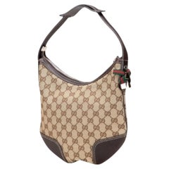 Gucci Brown GG Monogram Canvas Small Princy Hobo Bag