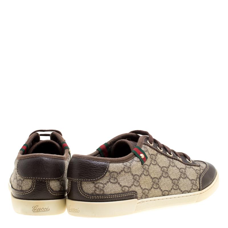 Gucci GG Supreme Canvas And Leather Barcelona Sneakers Size 37 Sale at 1stDibs | gucci barcelona sneakers