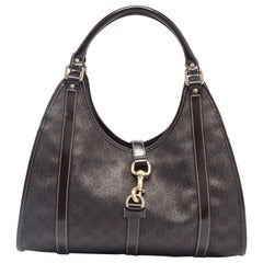 Gucci Brown GG Supreme Canvas and Leather Jackie O Hobo