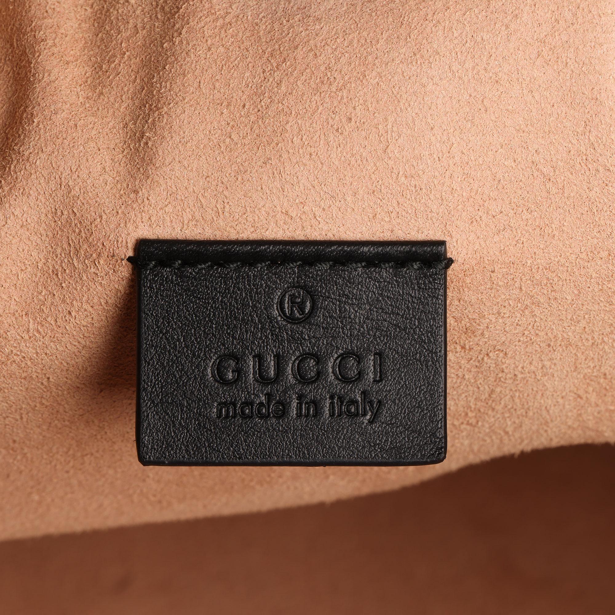 Gucci Brown GG Velvet & Black Patent Leather Large Rajah Tote Bag 5