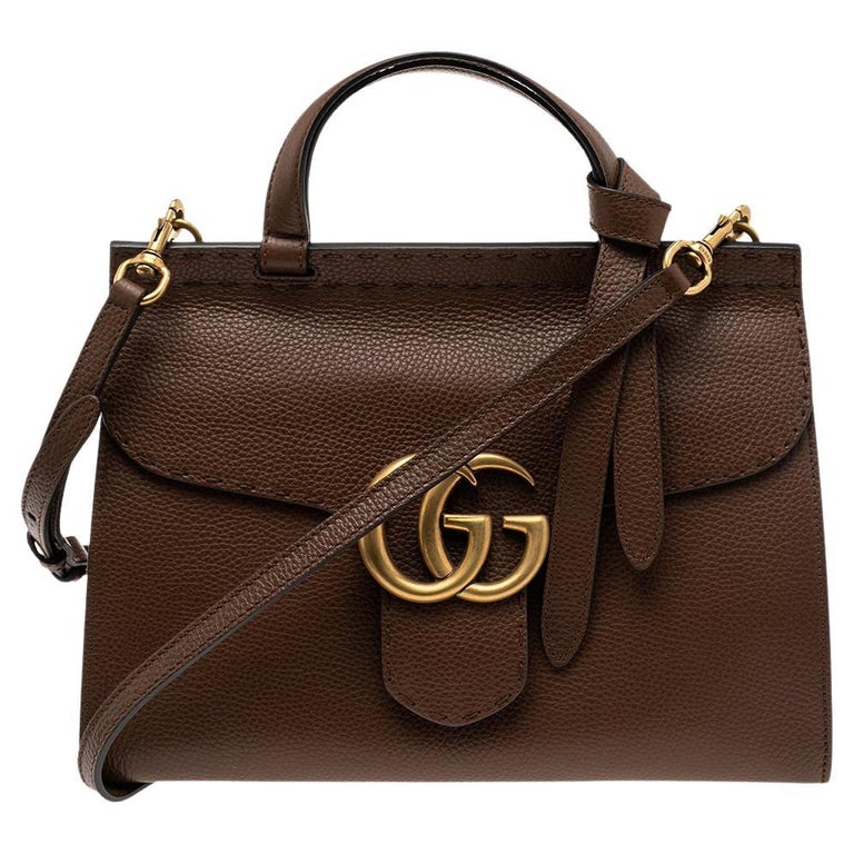 Gucci Marmont Mini Brown Leather Handbag