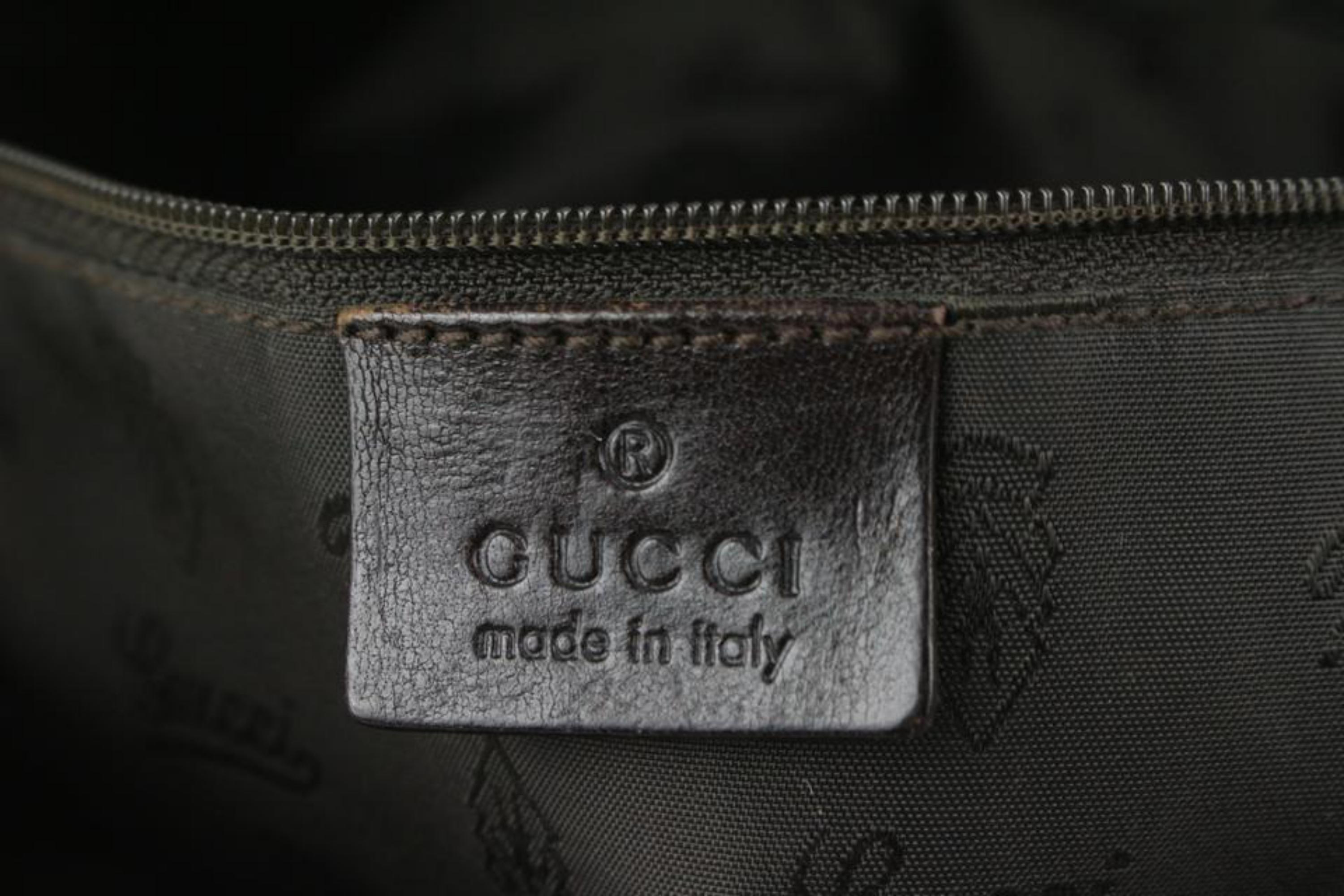 Gucci Brown Gucci GG Crystal Duchessa Boston Bag 927G1 For Sale 4