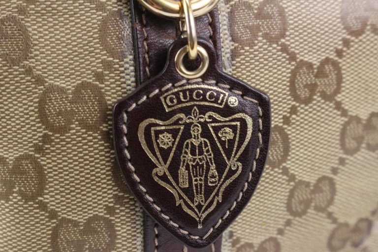 Gucci Brown Gucci GG Crystal Duchessa Boston Bag 927G1