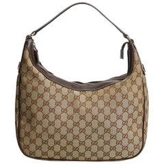 Gucci Brown Guccissima Canvas Charm Bag