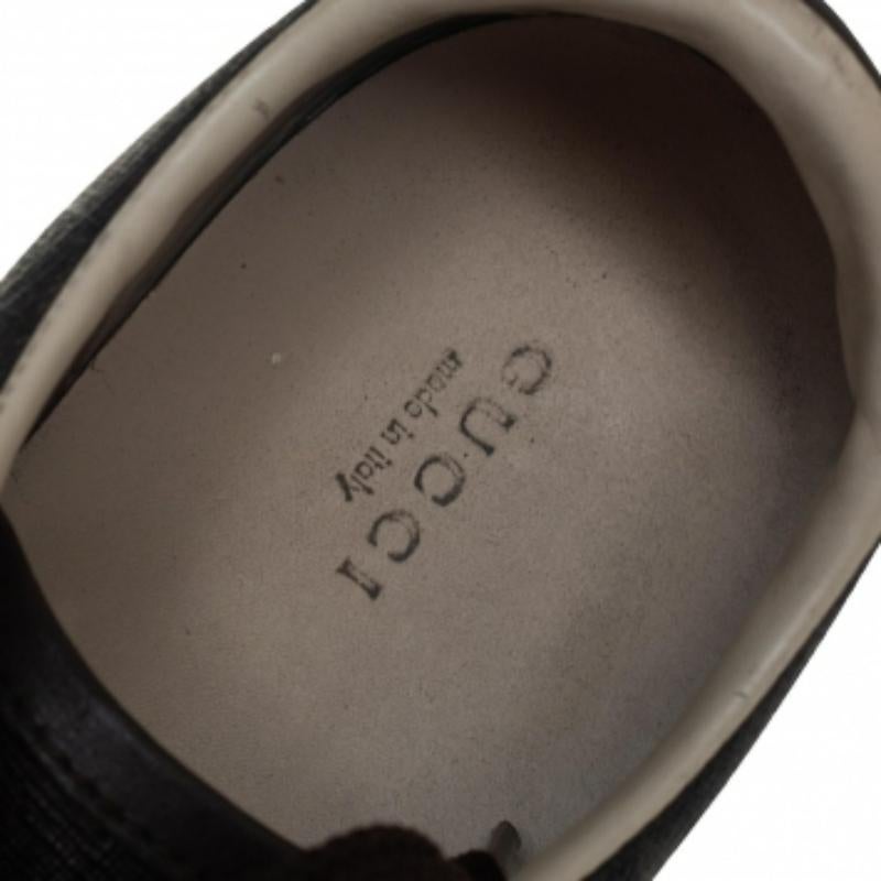 Black Gucci Brown Guccissima Coated Canvas and Leather Low Top Sneakers Size 39 For Sale