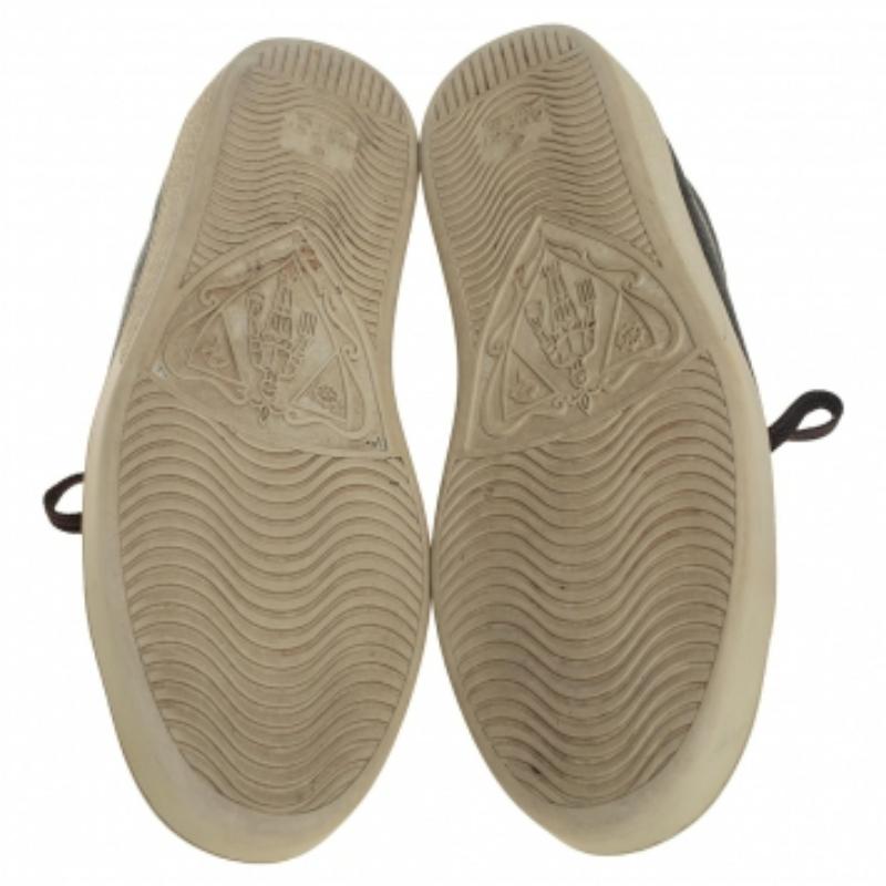 Gucci Brown Guccissima Coated Canvas and Leather Low Top Sneakers Size 39 For Sale 1