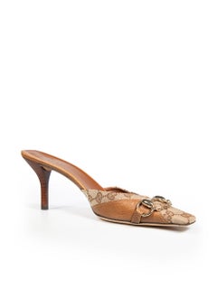 Gucci Brown Guccissima Horsebit Chain Mules Size IT 39