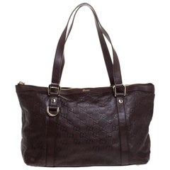 Gucci Brown Guccissima Leather Abbey Tote