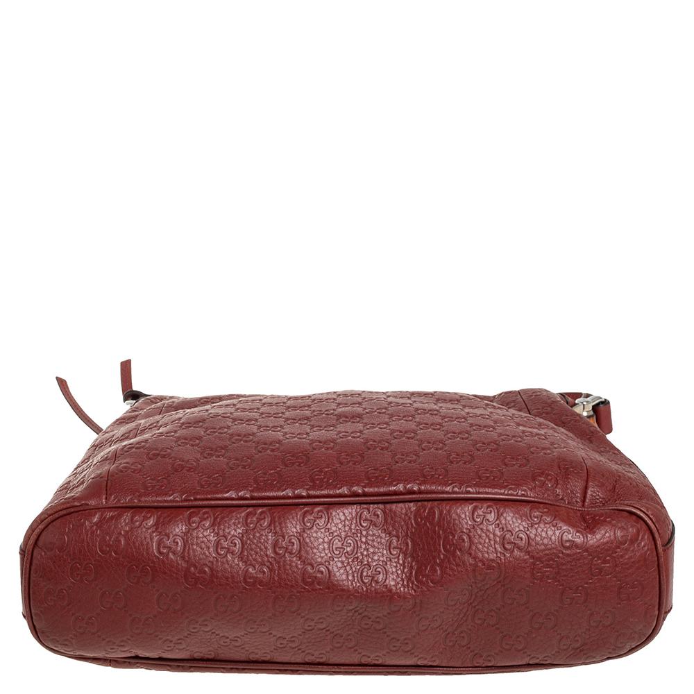 Gucci Braun Guccissima Leder Bambus D Ring Hobo 6
