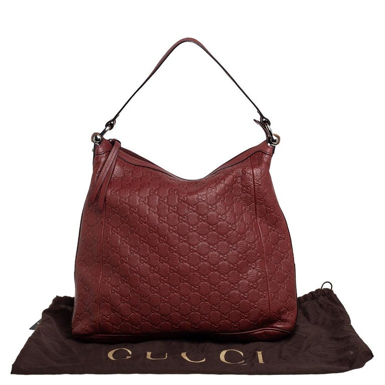 NEW Gucci Large Bree Canvas Beige Brown Leather GG Guccissima Hobo Shoulder  Bag at 1stDibs