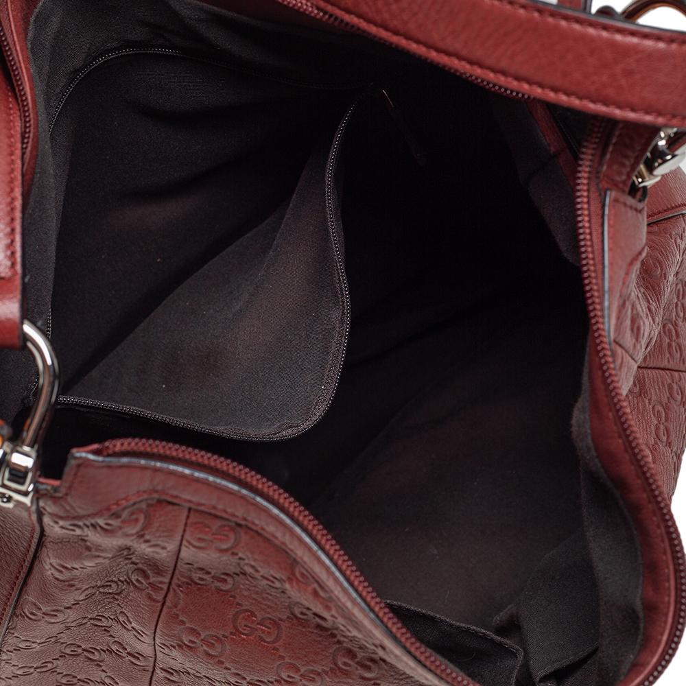 Gucci Braun Guccissima Leder Bambus D Ring Hobo 3