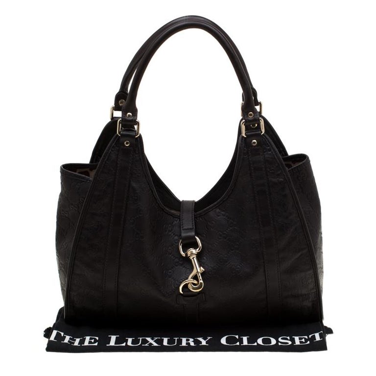Gucci Brown Guccissima Leather Bardot Joy Shoulder Bag For Sale at 1stDibs