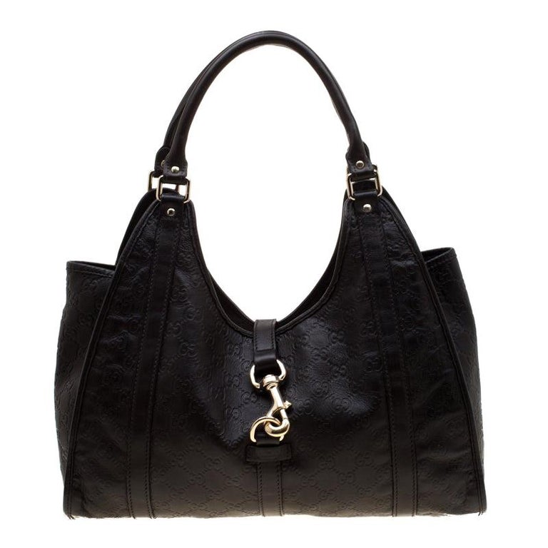 Gucci Brown Guccissima Leather Bardot Joy Shoulder Bag For Sale at 1stDibs