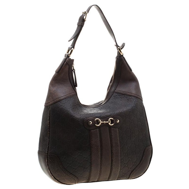 Gucci Brown Guccissima Leather Catherine Hobo For Sale at 1stDibs