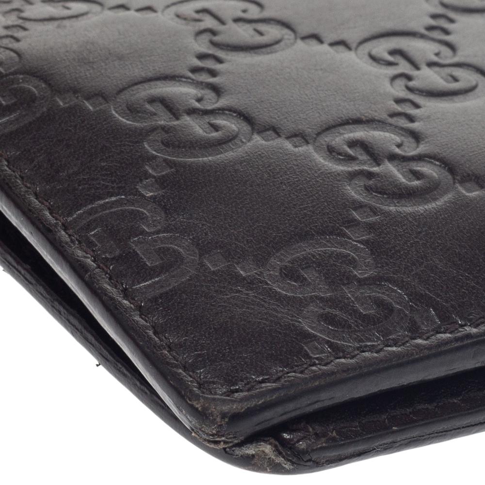 Gucci Brown Guccissima Leather Continental Wallet In Good Condition In Dubai, Al Qouz 2