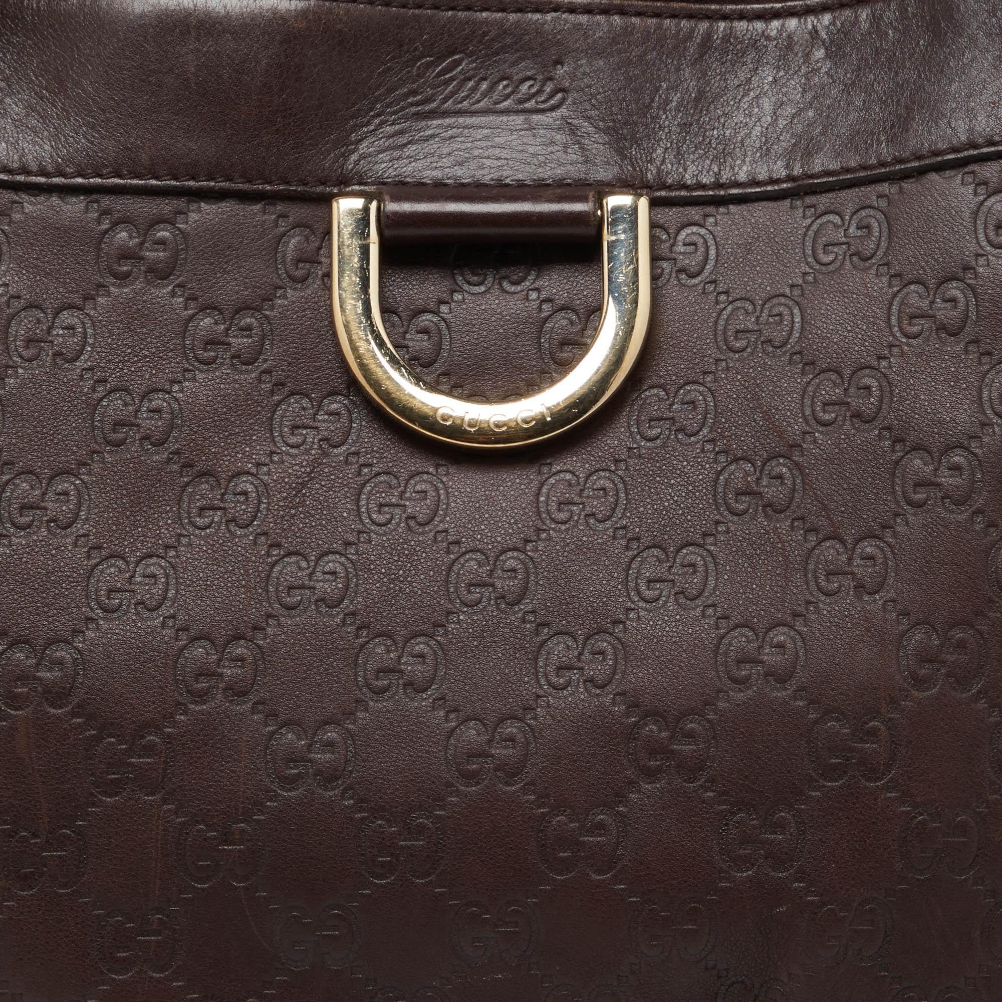 Gucci Brown Guccissima Leather D Ring Tote 1