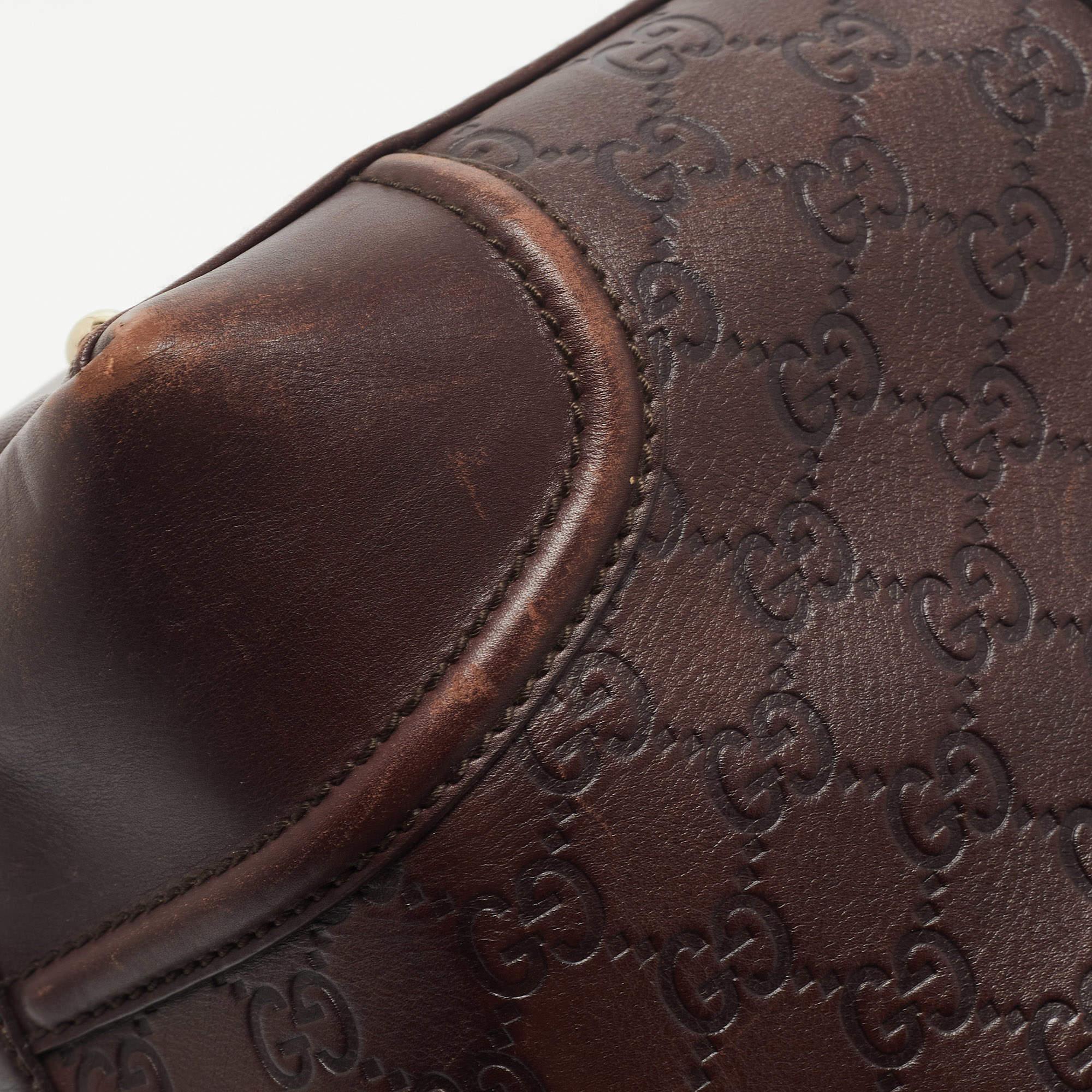 Gucci Brown Guccissima Leather Doctor Bag 9