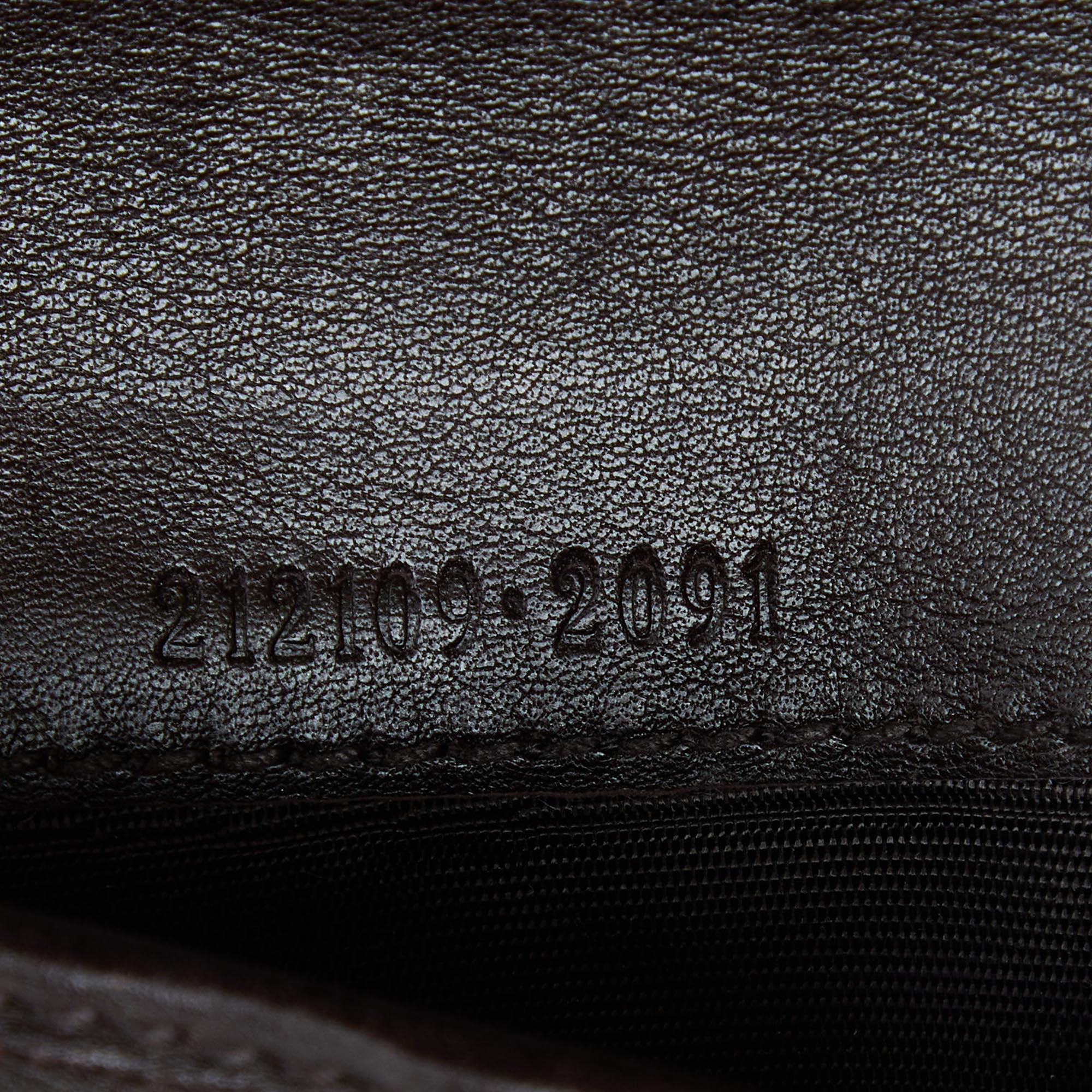 Gucci Brown Guccissima Leather GG Pierce Continental Wallet 5