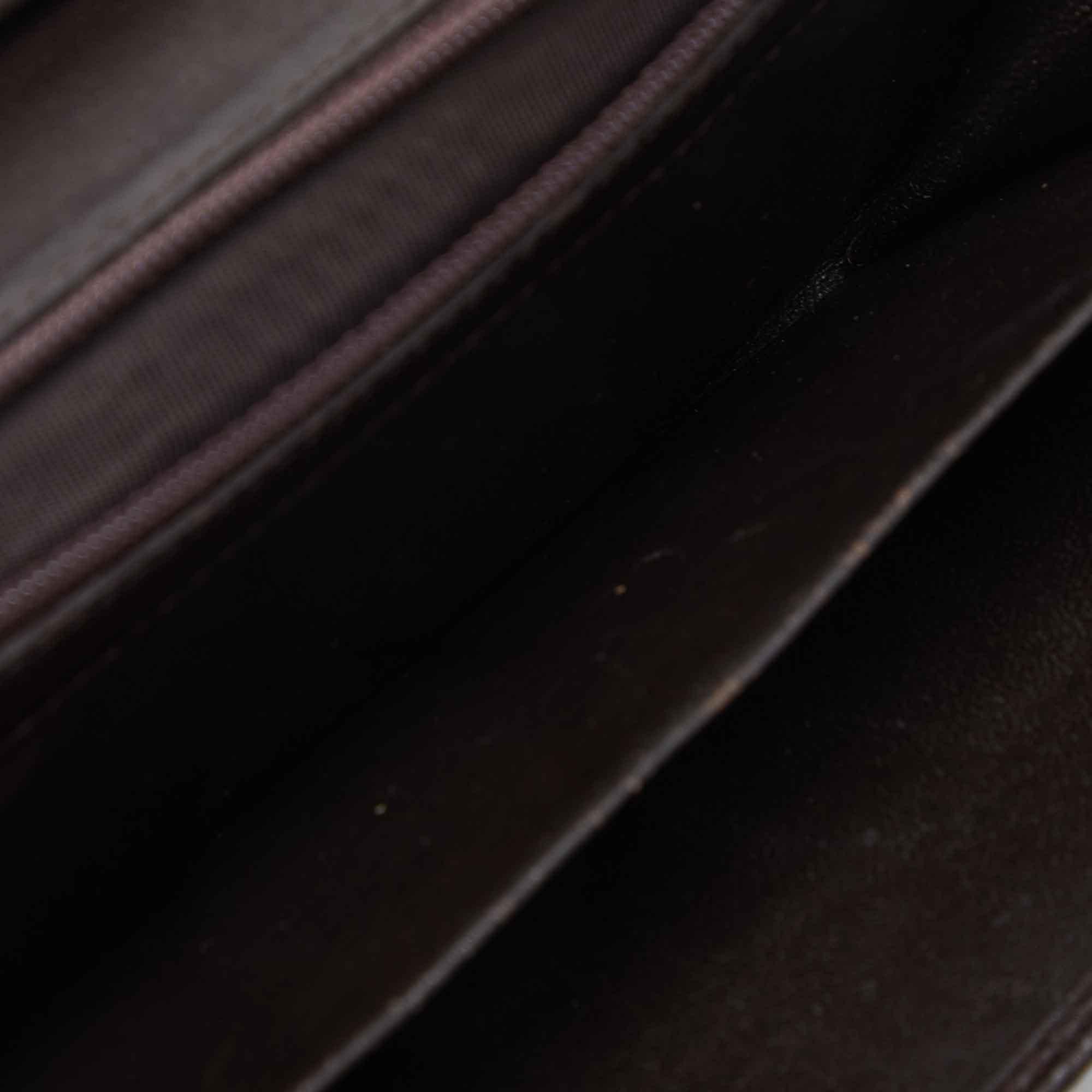Black Gucci Brown Guccissima Leather GG Pierce Continental Wallet