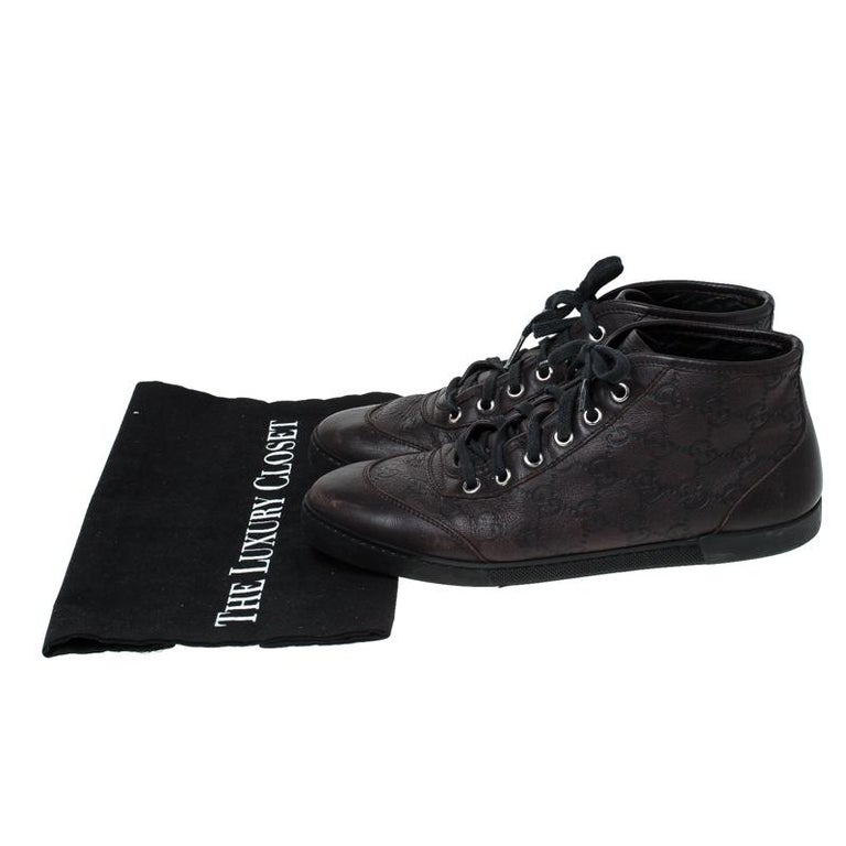 guccissima high top sneakers