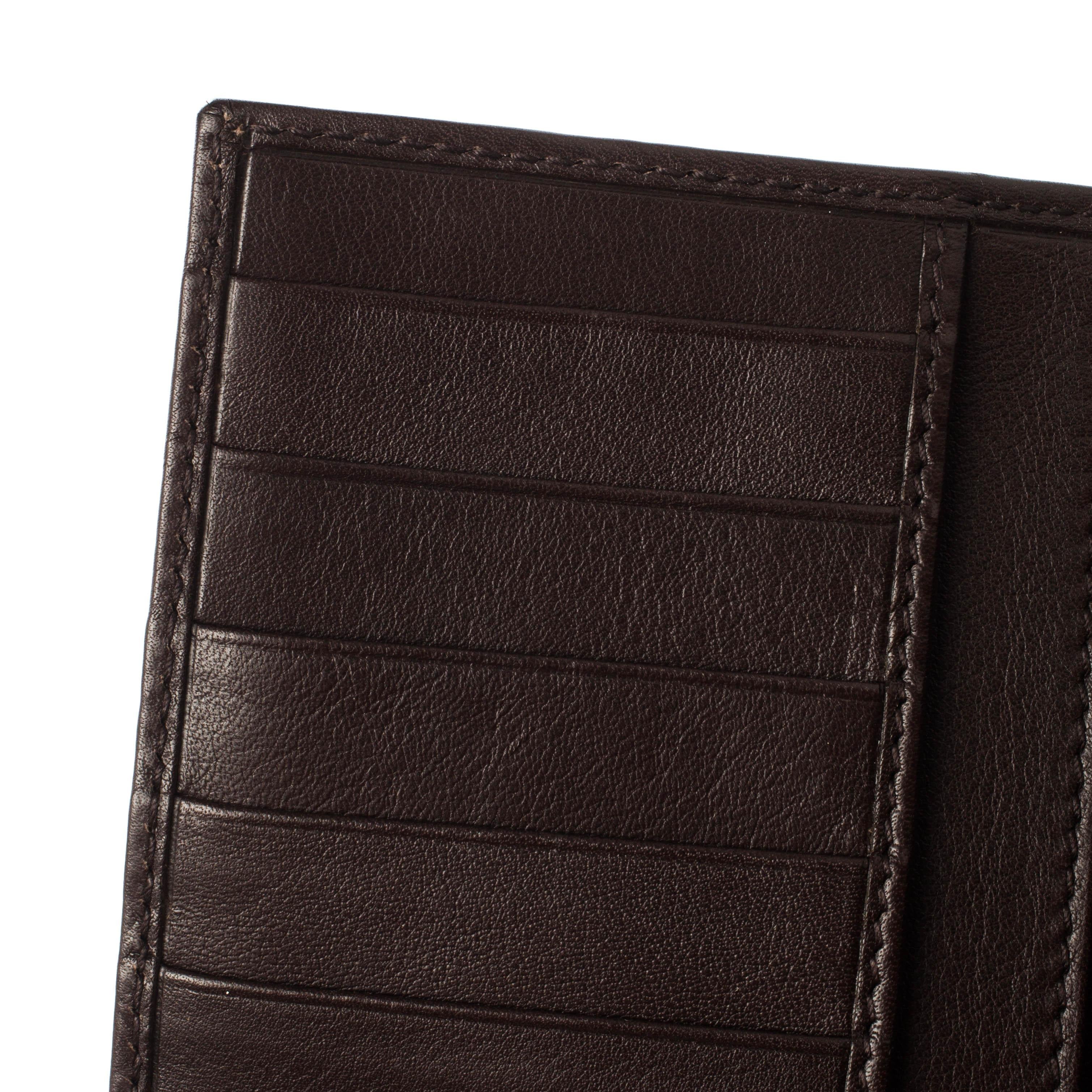 Gucci Brown Guccissima Leather Interlocking GG Clip Continental Wallet 1