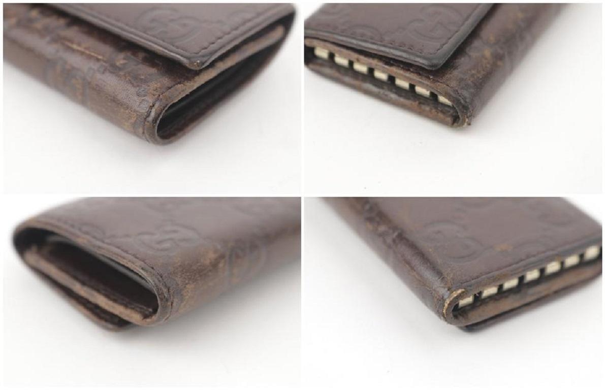 Portachiavi Gucci Marrone Guccissima in pelle Custodia Portachiavi 1gk1129 Portafoglio 6