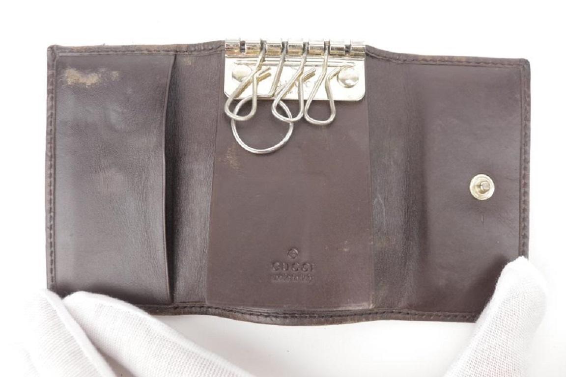 Gucci Braun Guccissima Leder Schlüsselanhänger Case Pouch 1gk1129 Brieftasche im Zustand „Gut“ im Angebot in Dix hills, NY
