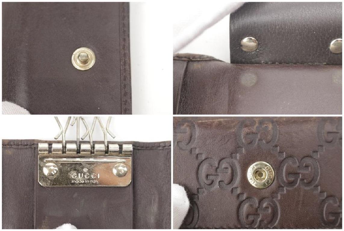 Gucci Braun Guccissima Leder Schlüsselanhänger Case Pouch 1gk1129 Brieftasche Damen im Angebot