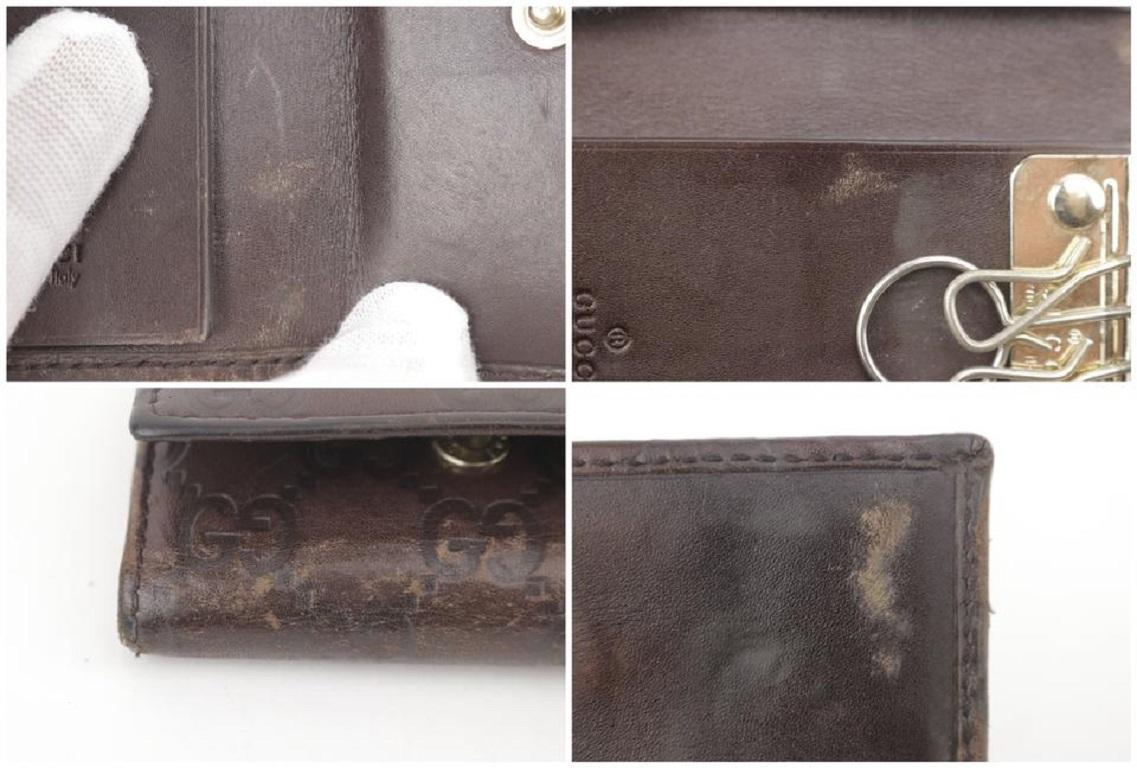 Gucci Braun Guccissima Leder Schlüsselanhänger Case Pouch 1gk1129 Brieftasche im Angebot 2