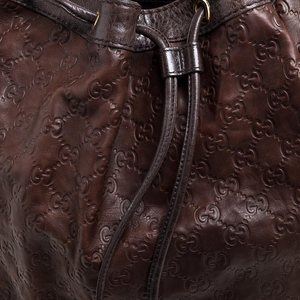 Gucci Brown Guccissima Leather Large Interlocking Icon Hobo 2
