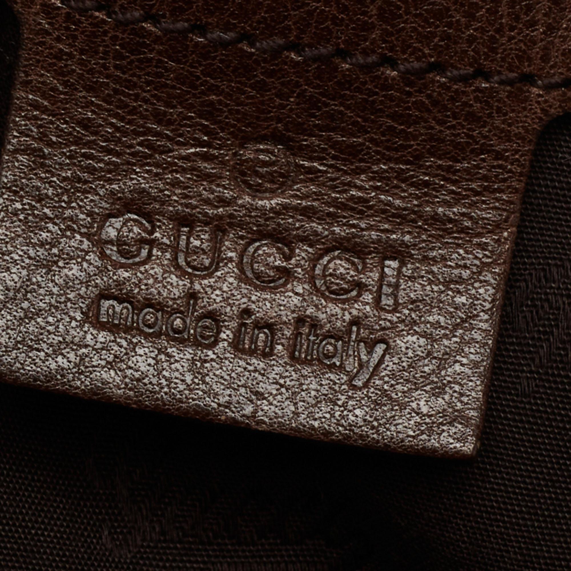 Gucci Brown Guccissima Leather Large Jockey Hobo 2