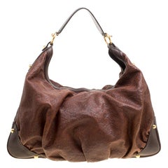 Gucci Brown Guccissima Leather Large Jockey Hobo