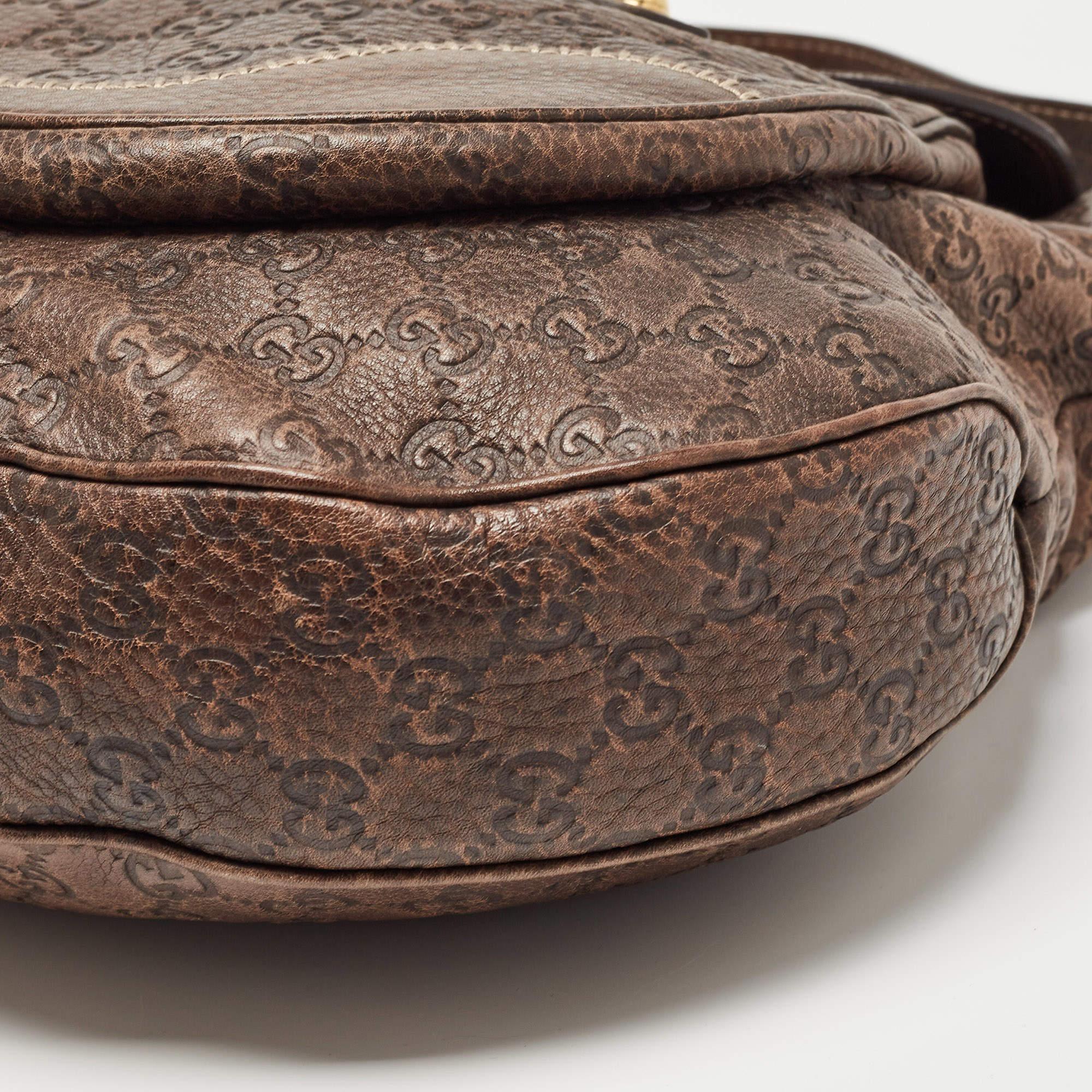 Gucci Brown Guccissima Leather Large New Pelham Hobo 7