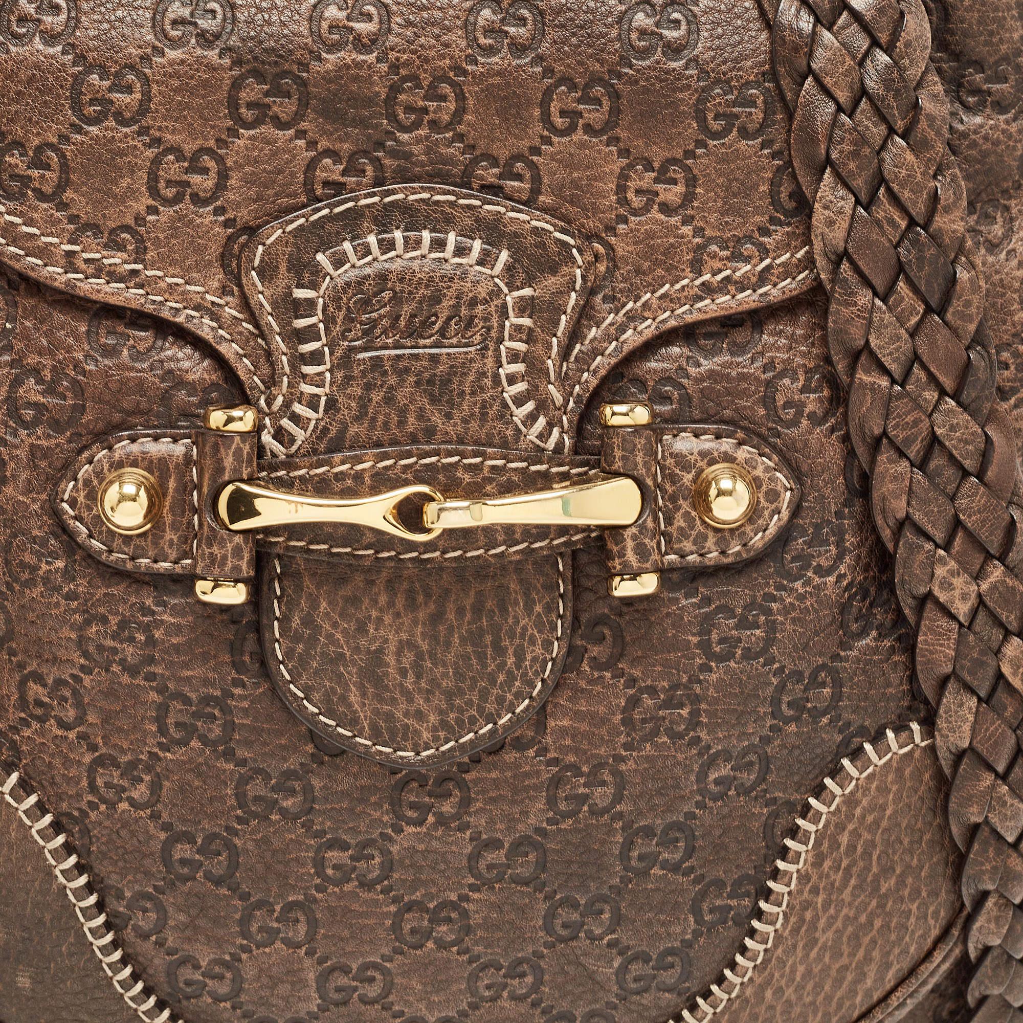 Women's Gucci Brown Guccissima Leather Large New Pelham Hobo